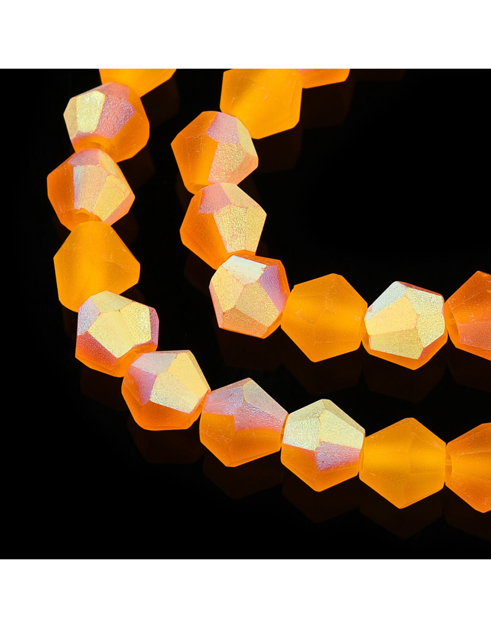 2.5mm Bicone  Light Orange  AB Matte   x130