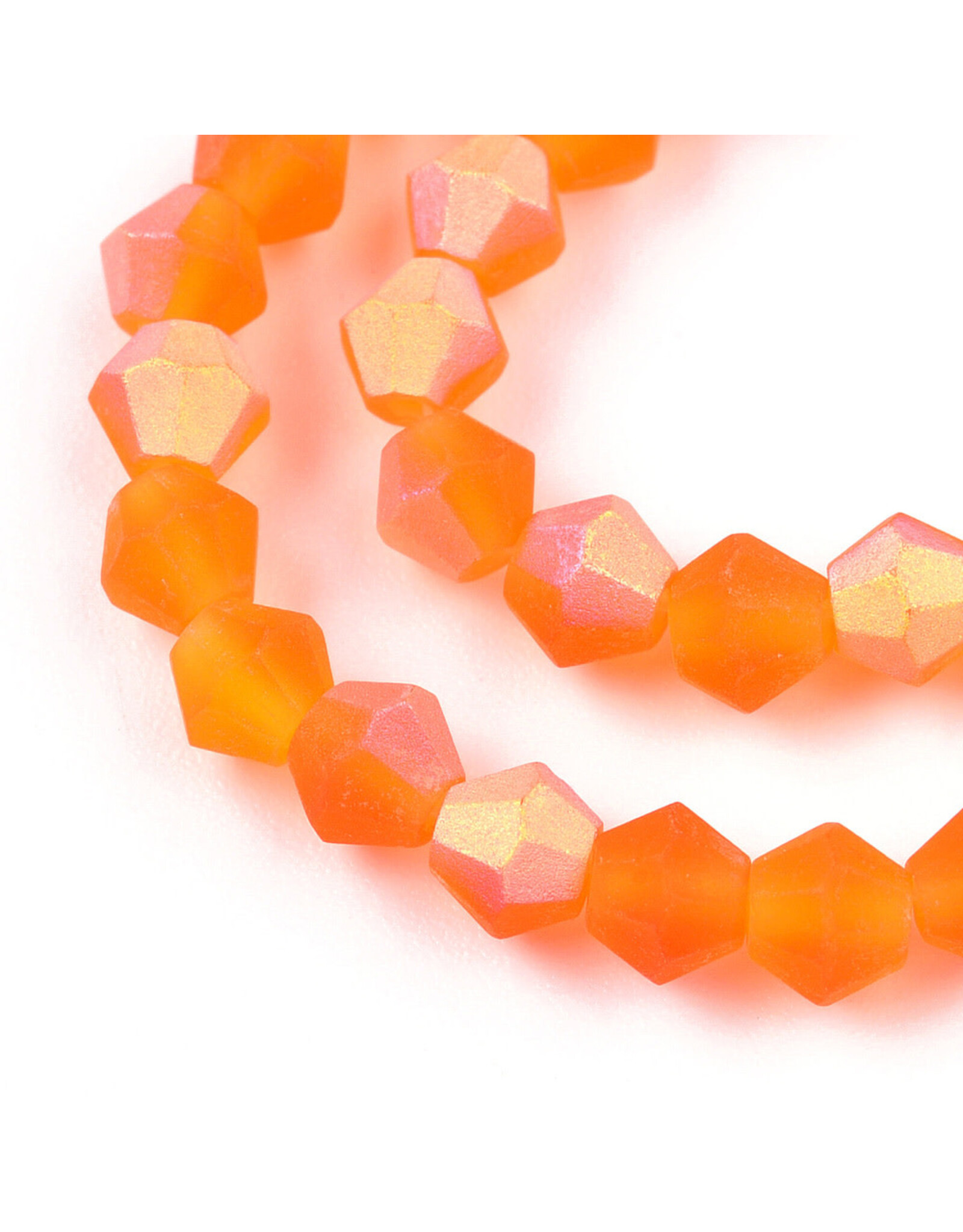 2.5mm Bicone Dark Orange  AB Matte "AA" Grade  x130