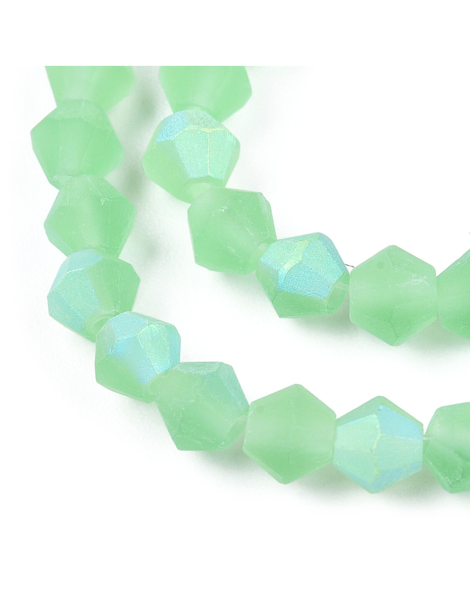 2.5mm Bicone Peridot  AB Matte  "AA" Grade  x130