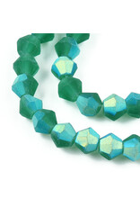 2.5mm Bicone Green  AB Matte "AA" Grade  x130