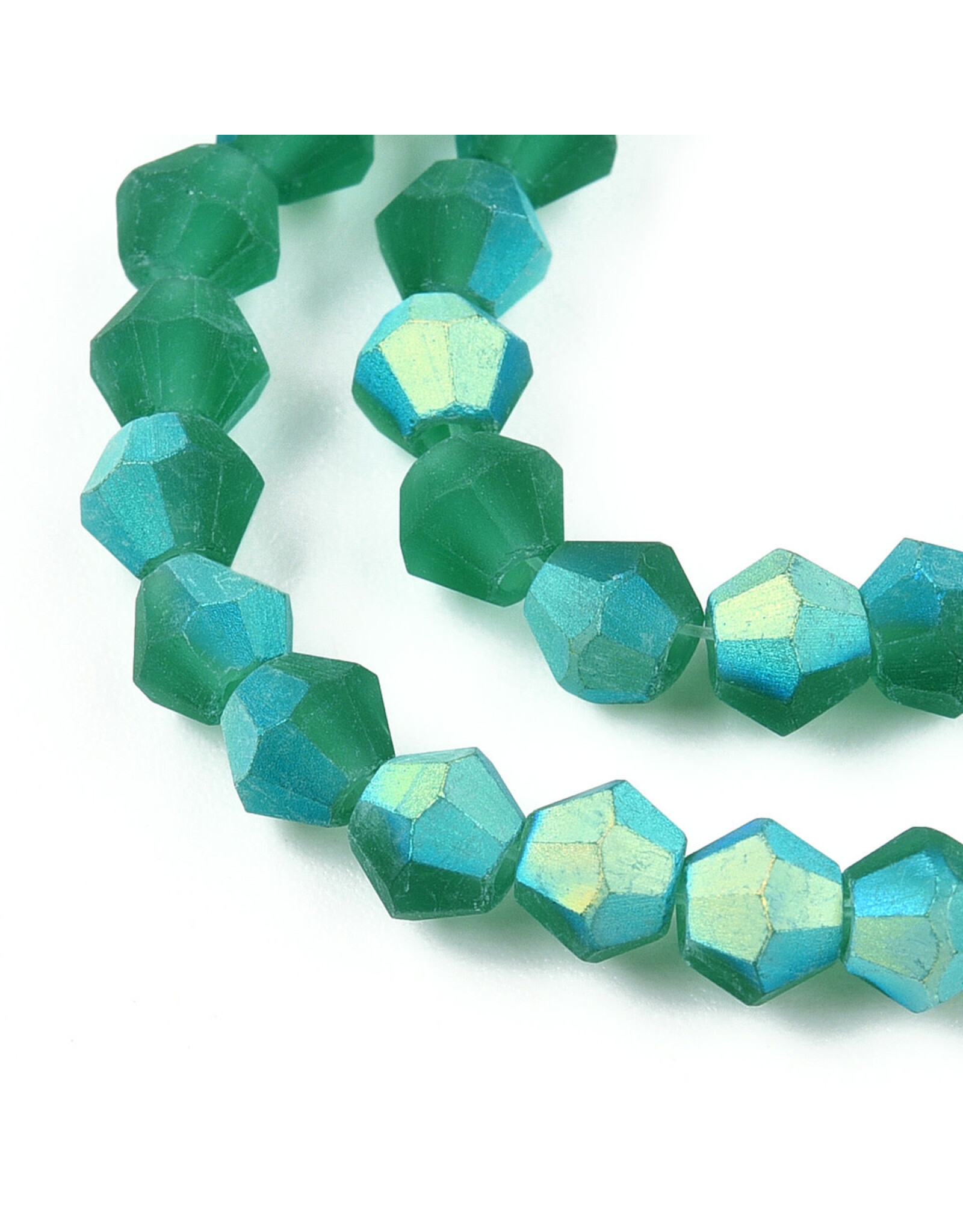 2.5mm Bicone Green  AB Matte "AA" Grade  x130