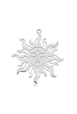 Filigree Sun Pendant  Stainless Steel 35mm  x1