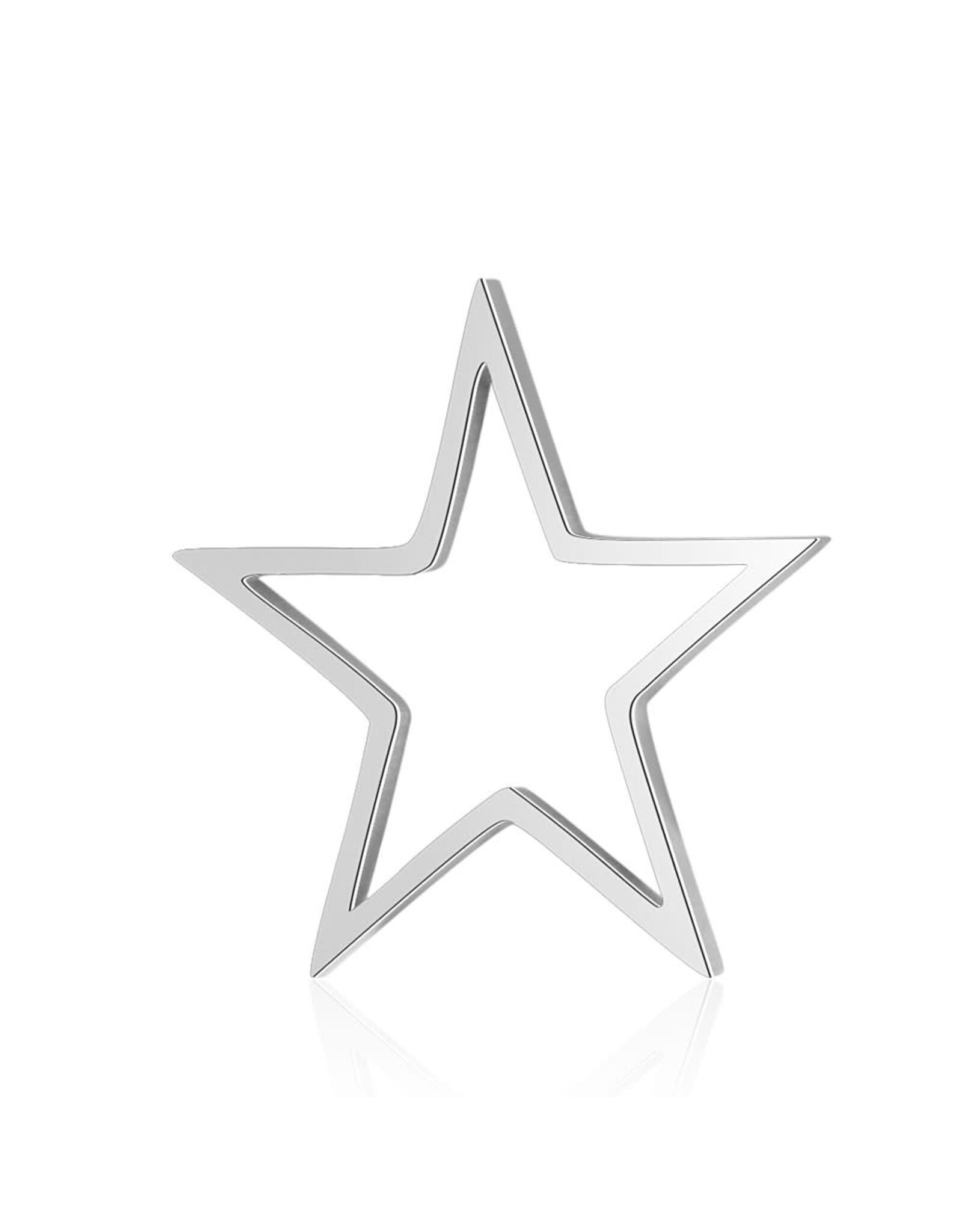 Star  Pendant  Stainless Steel 30mm  x2