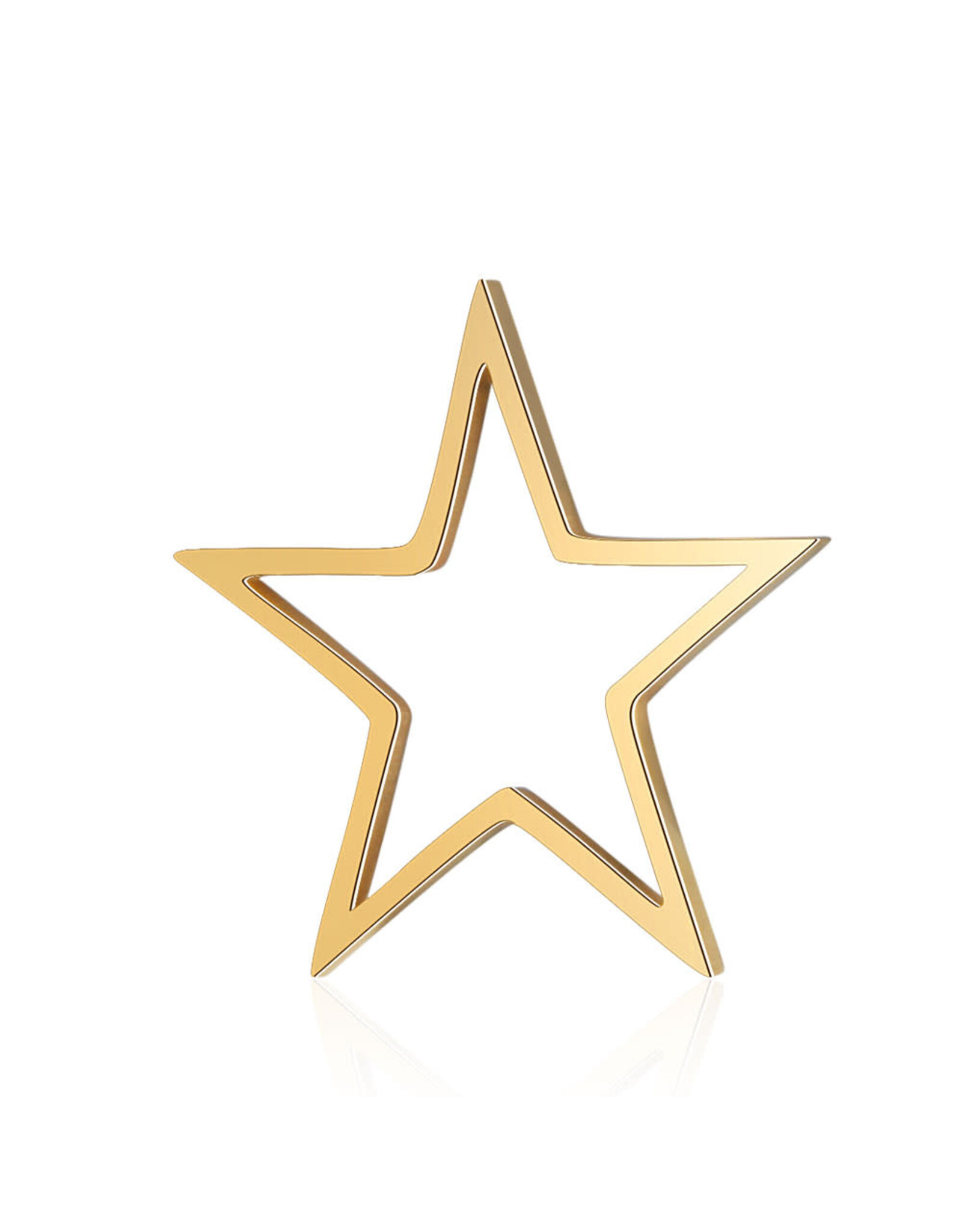 Star  Pendant  Stainless Steel 30mm  x2