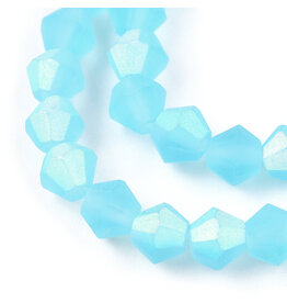 2.5mm Bicone  Transparent Aqua AB Matte   "AA" Grade  x130
