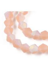 4mm Bicone Rosaline Matte AB "AA" Grade  x80