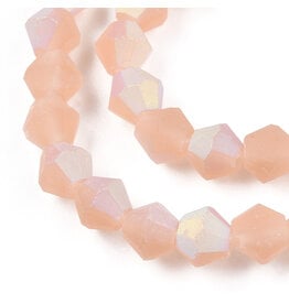 4mm Bicone Rosaline Matte AB "AA" Grade  x80