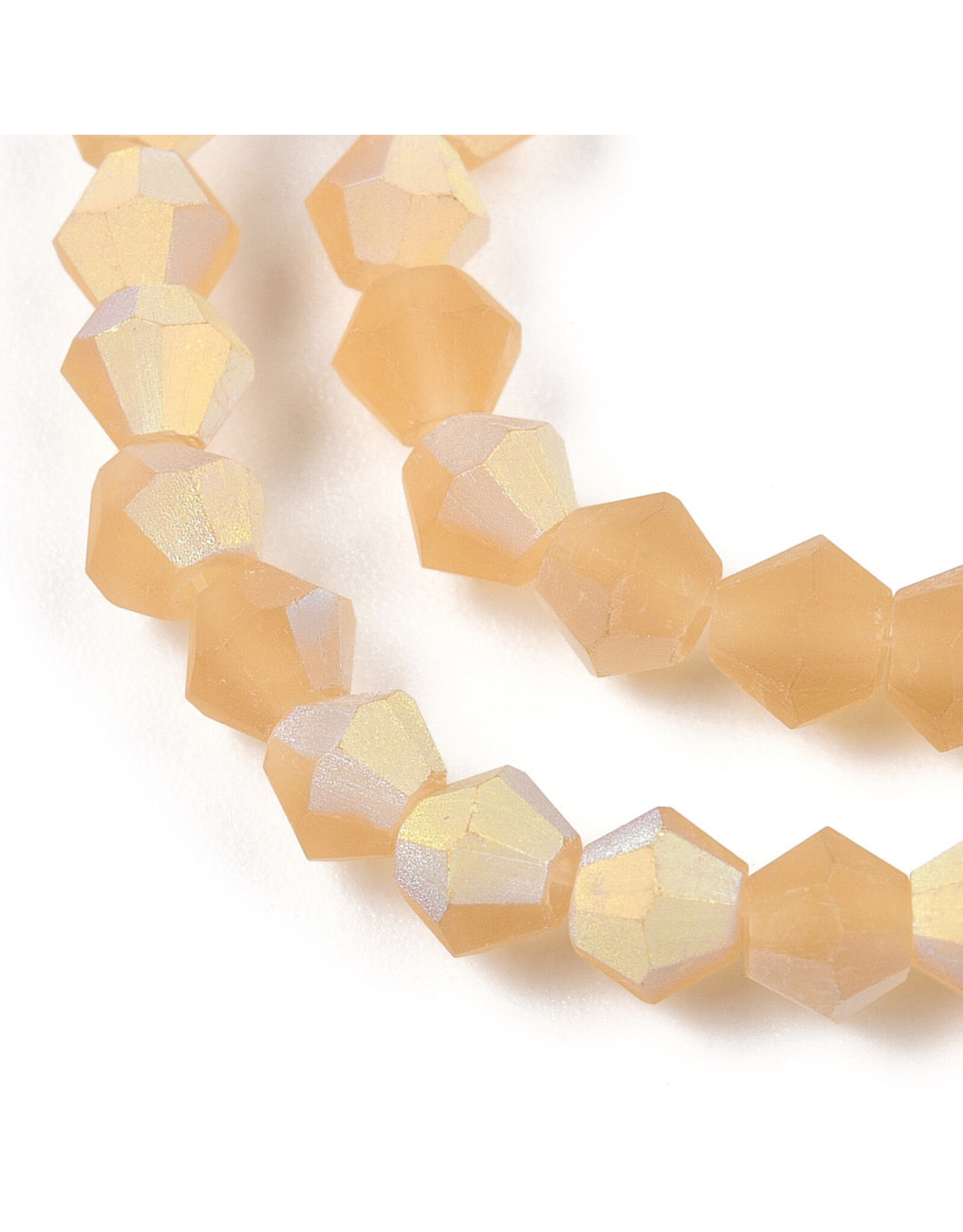 4mm Bicone Light Topaz Matte AB "AA" Grade  x80