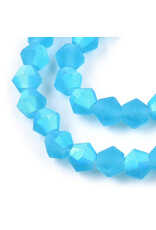 4mm Bicone Aqua Blue Matte AB "AA" Grade  x80