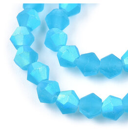 4mm Bicone Aqua Blue Matte AB "AA" Grade  x80