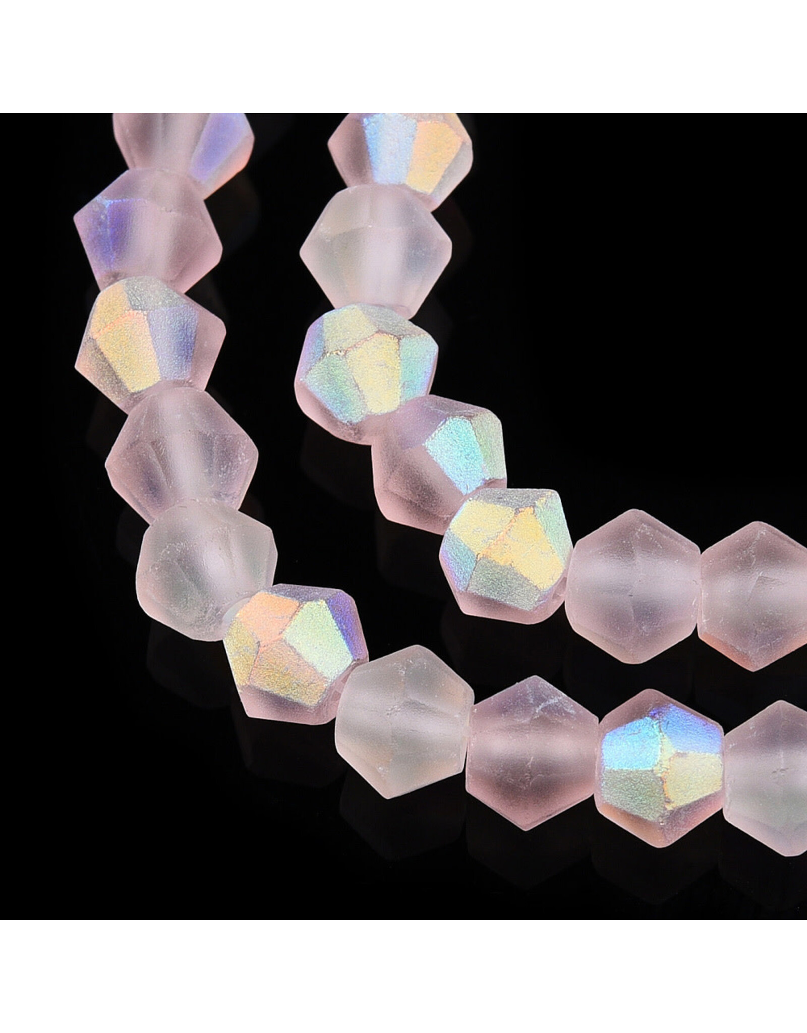 4mm Bicone Pink Matte AB "AA" Grade  x80