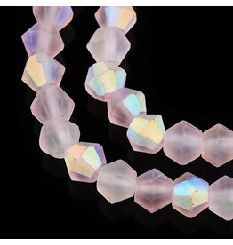 4mm Bicone Pink Matte AB "AA" Grade  x80