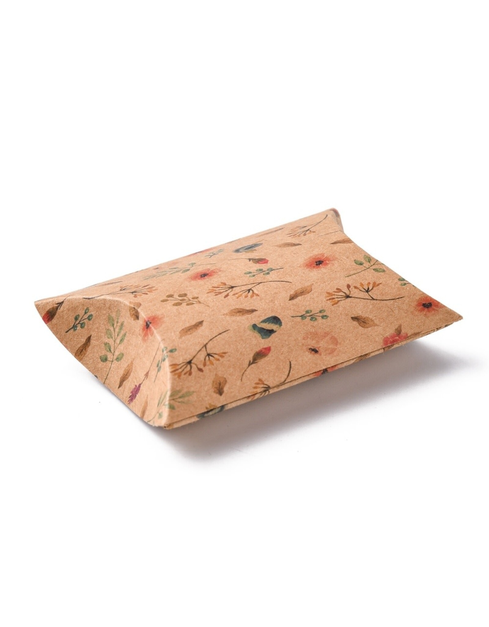 Paper Pillow Box 10x5.5cm x10  Flowers