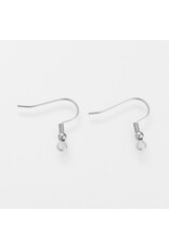 Ear Wire 21x21mm Stainless Steel  NF