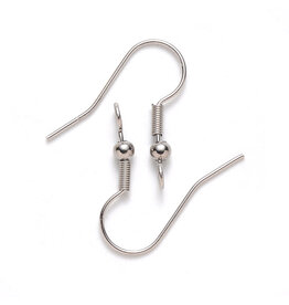 Ear Wire 21x19mm Stainless Steel NF