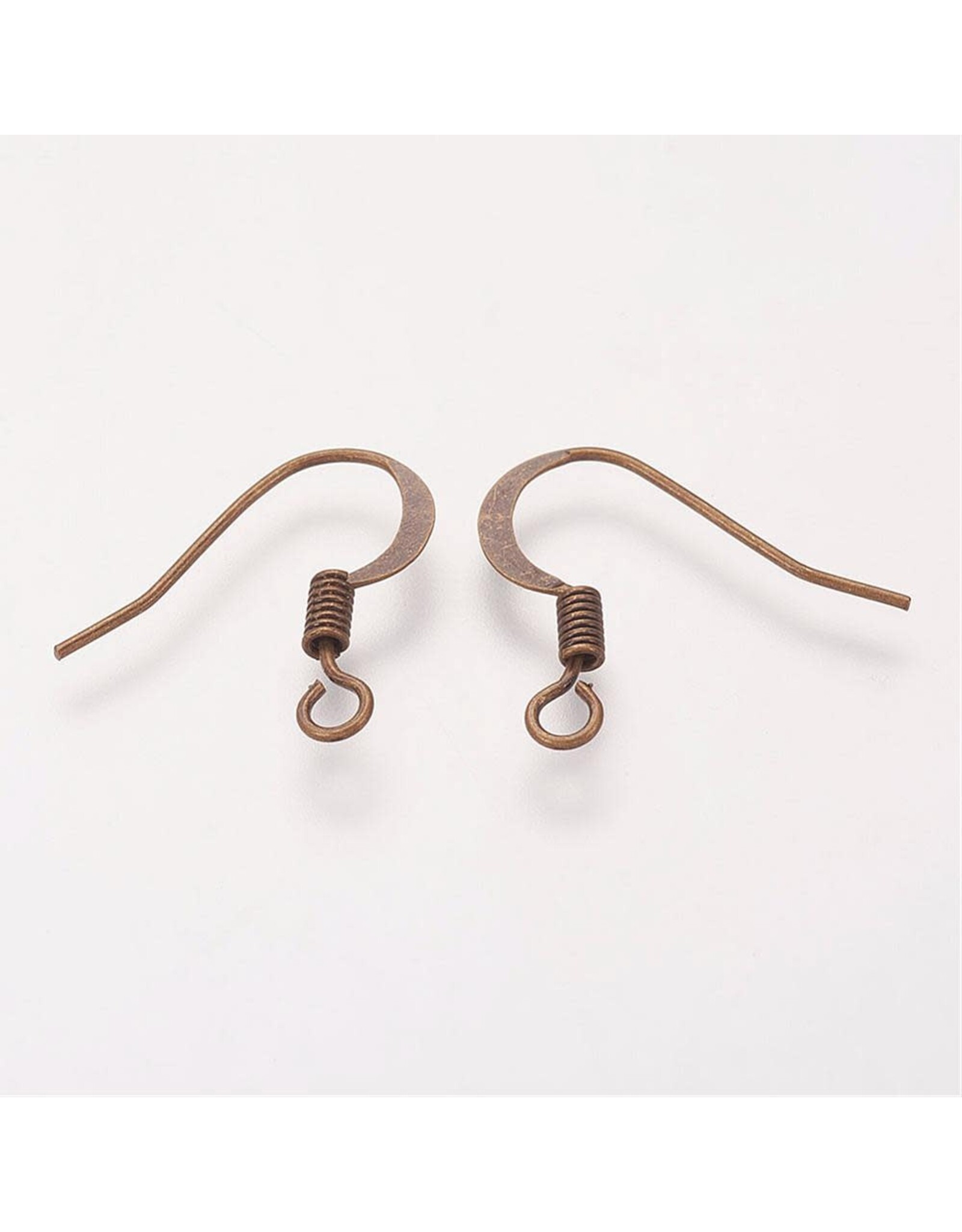Ear Wire  Spring 15x.7mm  Antique Brass  NF