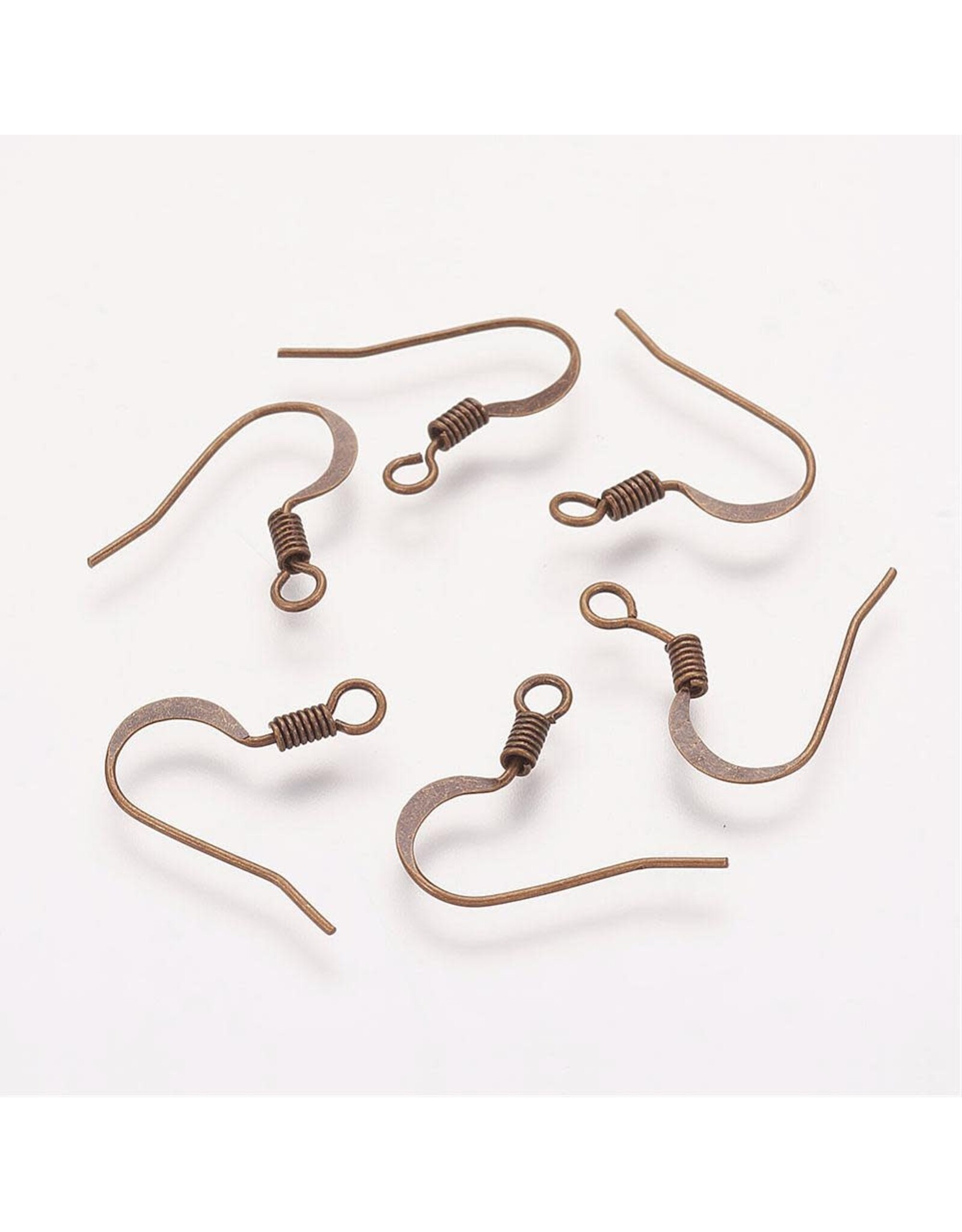 Ear Wire  Spring 15x.7mm  Antique Brass  NF