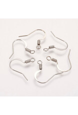 Ear Wire  Spring 15x.7mm  Platinum   NF