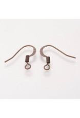 Ear Wire Spring 15x.7mm Antique Copper NF