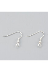 Ear Wire Ball & Spring 18x.8mm Silver NF
