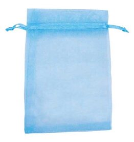 Organza Gift Bag Light Blue  15x10cm  x10
