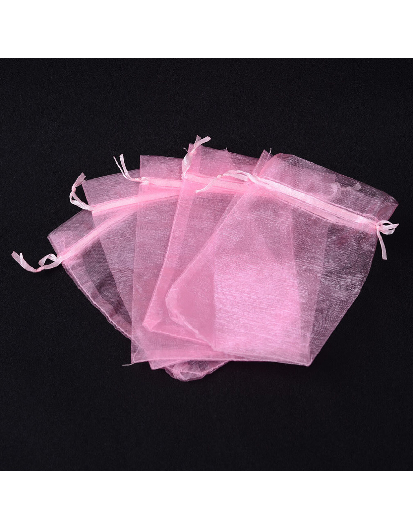 Organza Gift Bag Light Pink  15x10cm  x10