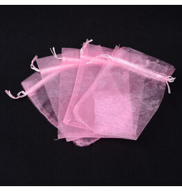 Organza Gift Bag Light Pink  15x10cm  x10