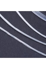 Elastic Cord  White Flat  .8mm  x50m