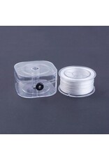 Elastic Cord  White Flat  .8mm  x50m