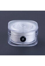 Elastic Cord  White Flat  .6mm  x50m