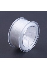 Elastic Cord  White Flat  1mm  x50m