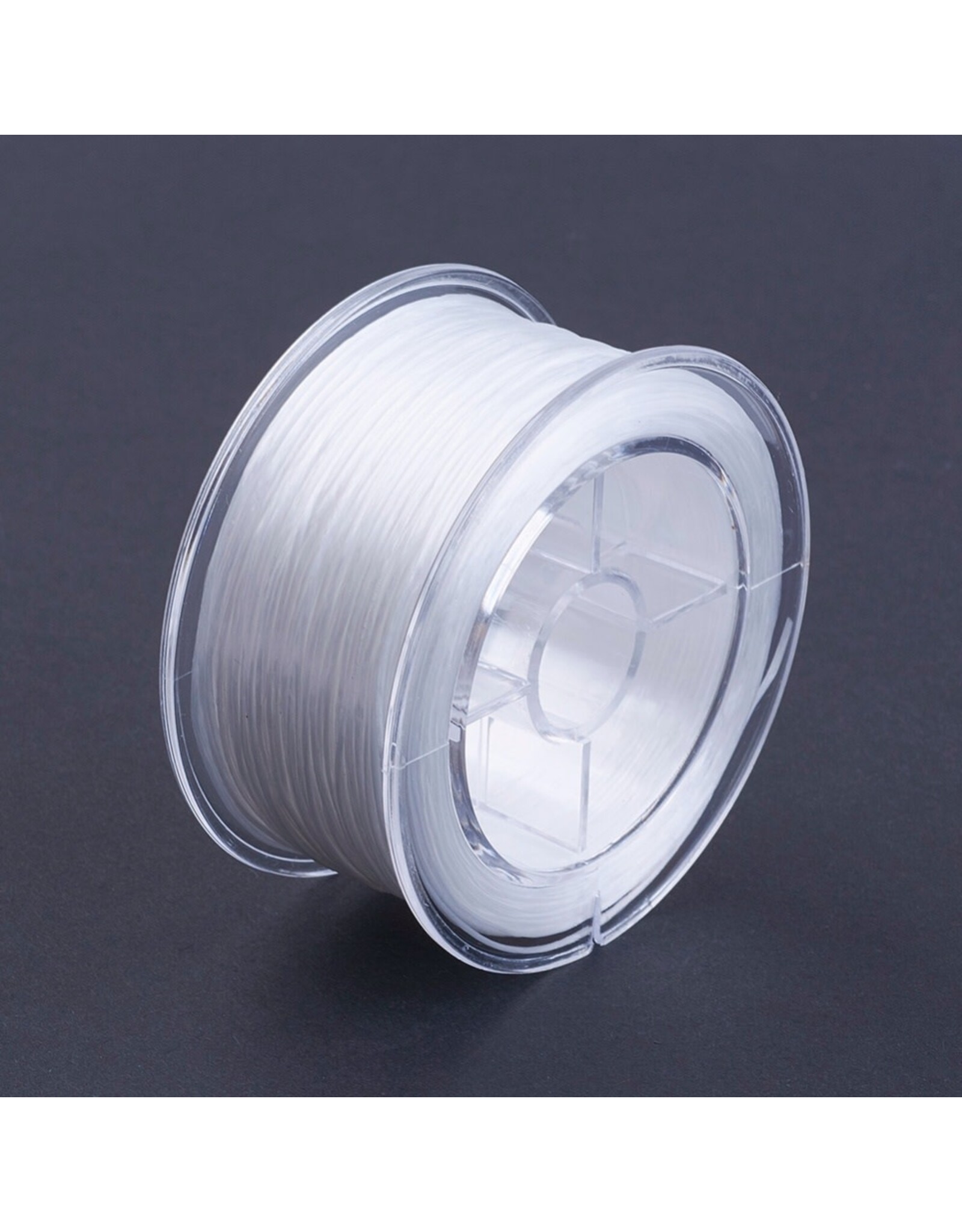 Elastic Cord  White Flat  1mm  x50m