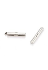 Slide On Clasp Tube 5x20mm Platinum