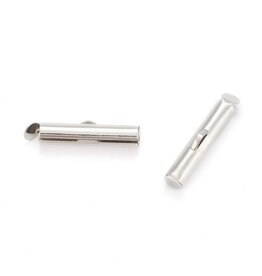 Slide On Clasp Tube 5x20mm Platinum