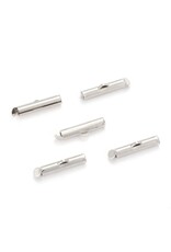 Slide On Clasp Tube 5x20mm Platinum