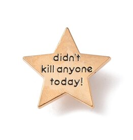 "Didn't Kill Anyone Today" Lapel Pin  25mm   x1