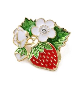 Strawberry Lapel Pin  30mm   x1