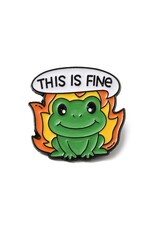 Frog On Fire Lapel Pin  30mm   x1