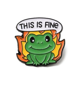 Frog On Fire Lapel Pin  30mm   x1
