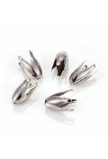 Bead Cap Flower 13x8 Platinum