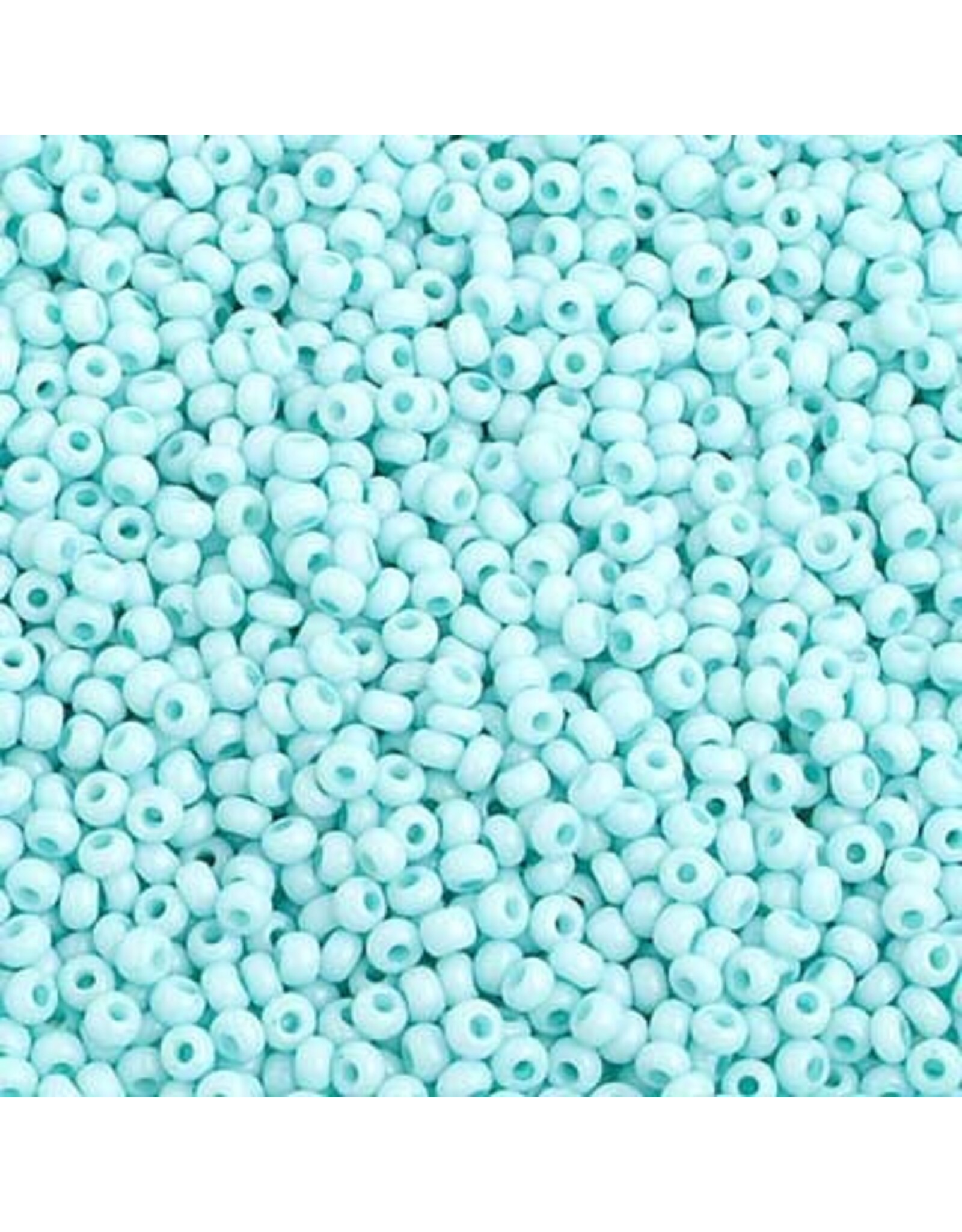 Czech 40004 10 Seed  Opaque Light Turquoise Chalk s/g