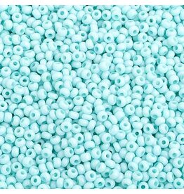 Czech 40004 10 Seed  Opaque Light Turquoise Chalk s/g