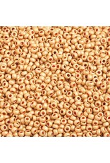 Czech 42019 10  Seed Gold Matte Metallic Terra