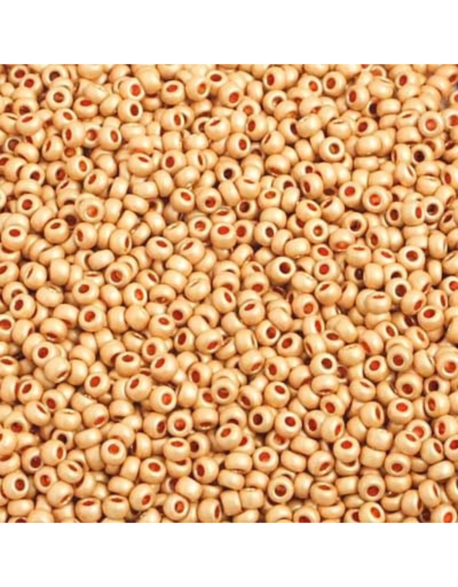 Czech 42019 10  Seed Gold Matte Metallic Terra