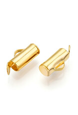Slide On Clasp Tube 5x10mm Gold