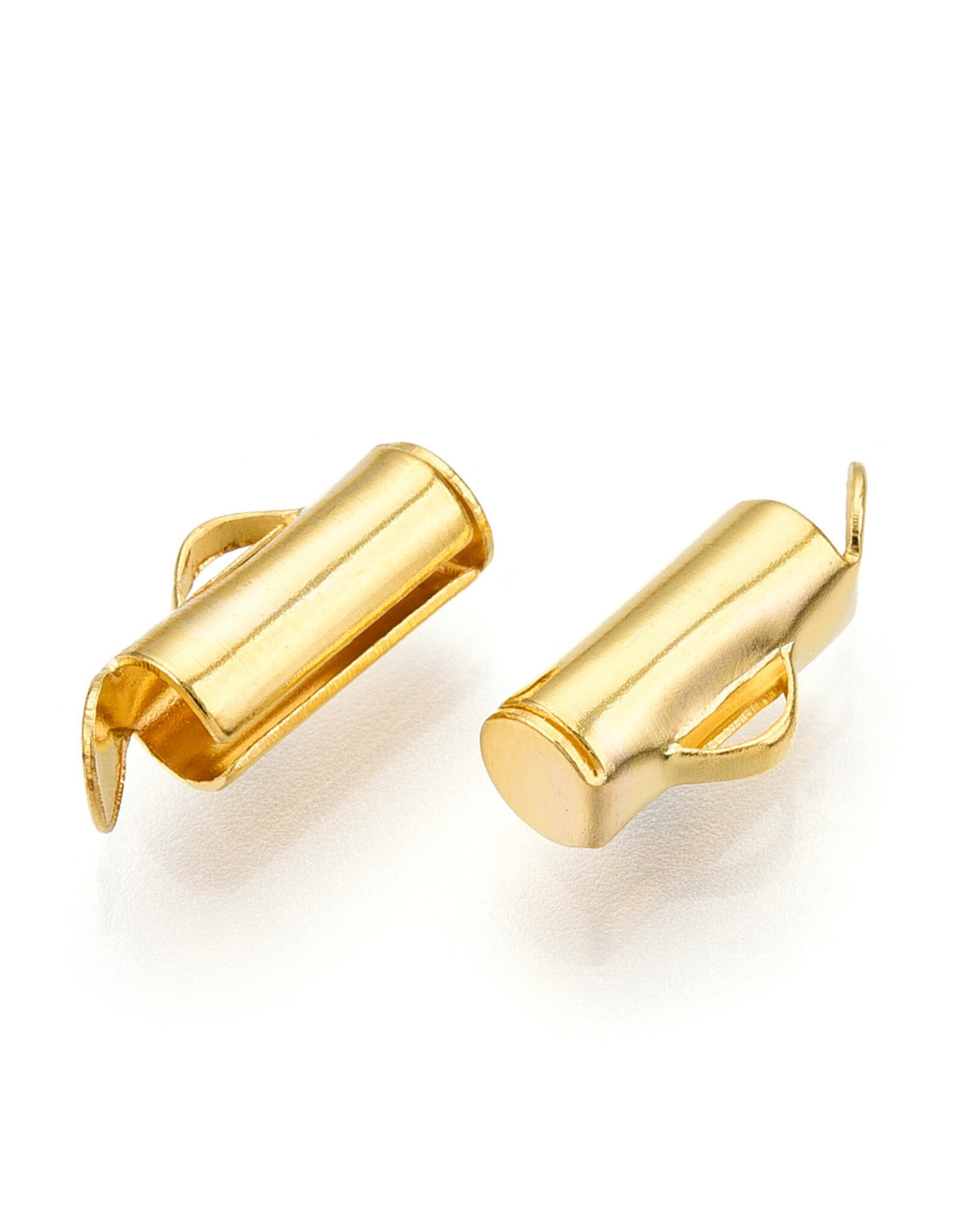 Slide On Clasp Tube 5x10mm Gold