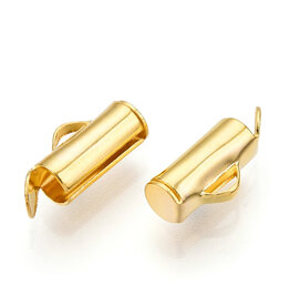 Slide On Clasp Tube 5x10mm Gold