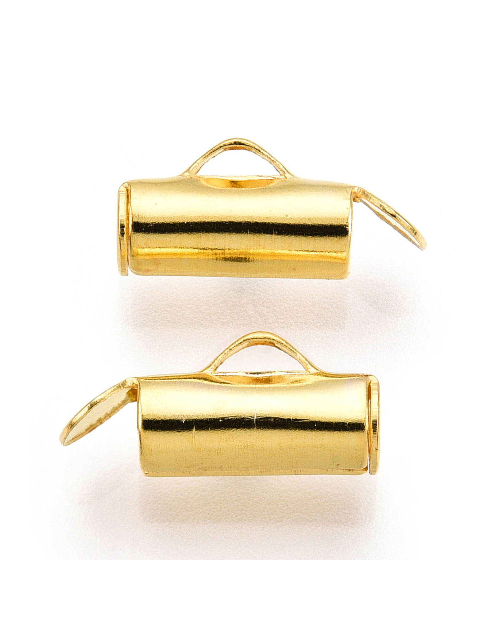 Slide On Clasp Tube 5x10mm Gold