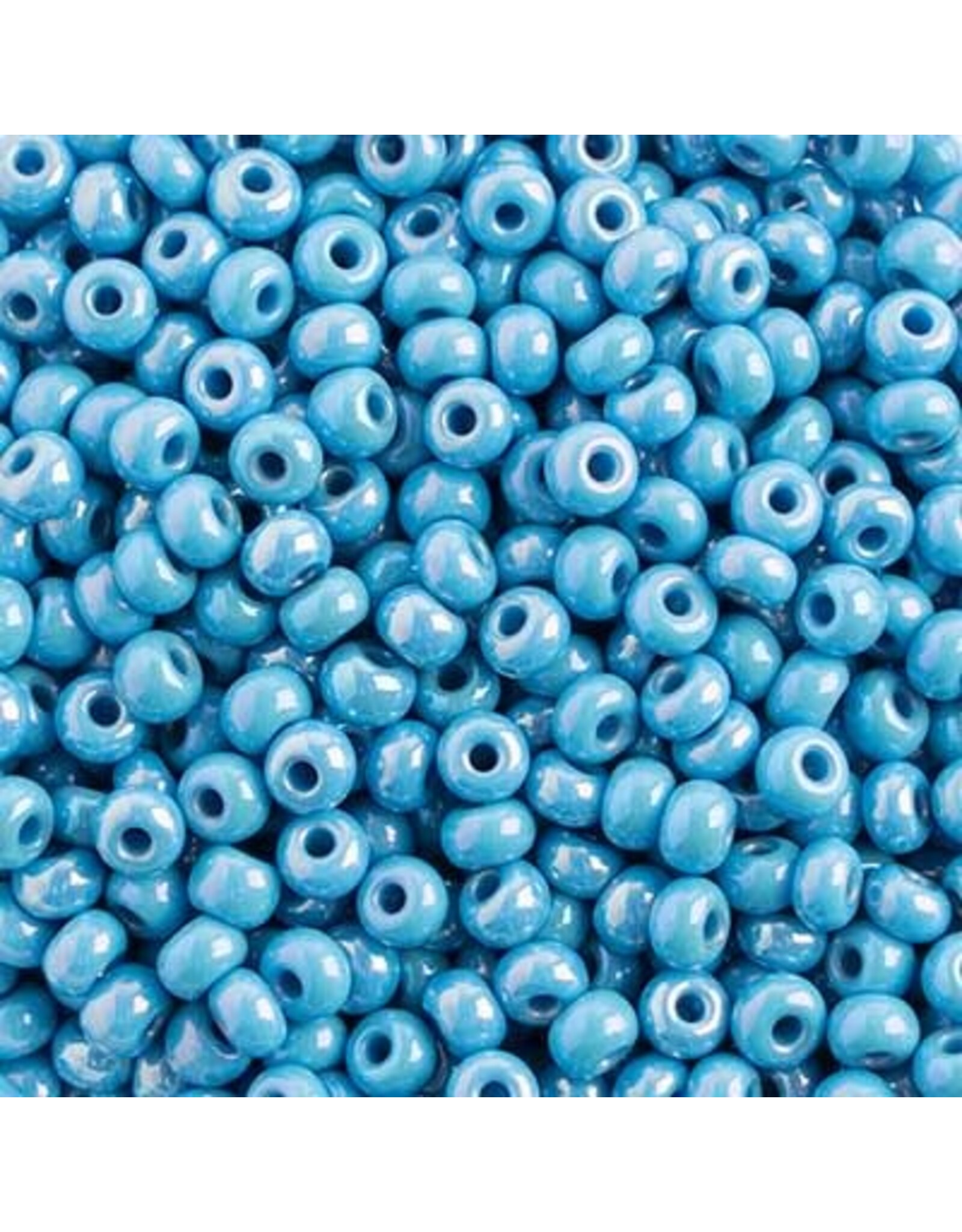 Czech 401015 6 Seed    Opaque Light Blue AB