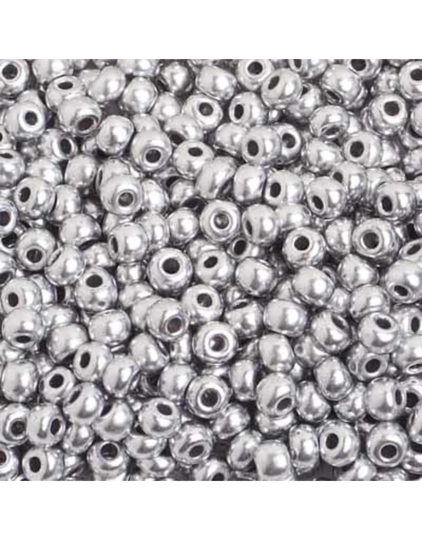 Czech 402225  6  Seed   Silver Metallic Matte